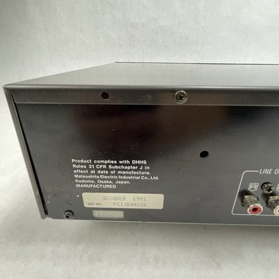 Technics SL-PD807 5 Disc Carousel CD Changer Tested For Parts