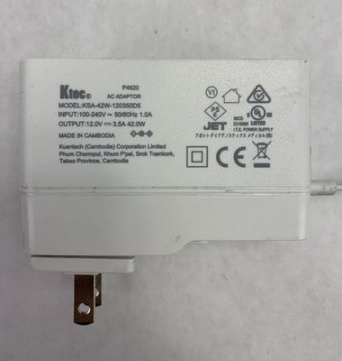 Ktec KSA-42W-120350D5 12V 3.5A 42W AC Adapter Power Supply (Lot of 2)