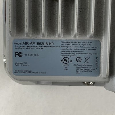 Cisco AIR-AP1562I-B-K9 802.11ac Outdoor Access Point Tested  No Reset Screw