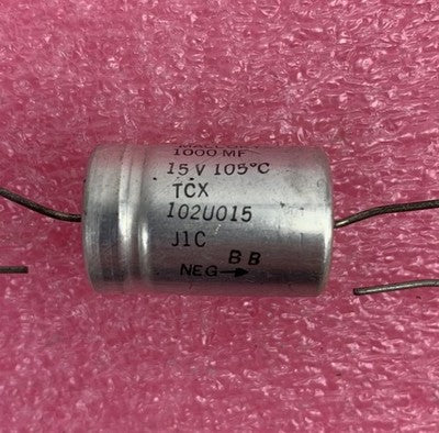 Mallory TCX102U015J1C 1000uF 15VDC Capacitor (Lot of 8)