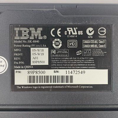 IBM SK-8840 PS/2 Wired Keyboard With TrackPoint US English Tested