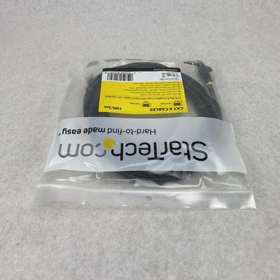 StarTech 10ft/3m Black Snagless Cat6 UTP Patch Cable (Lot of 9)