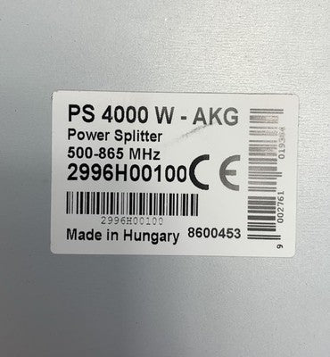 AKG PS4000W Wideband Antenna Splitter No AC Adapter