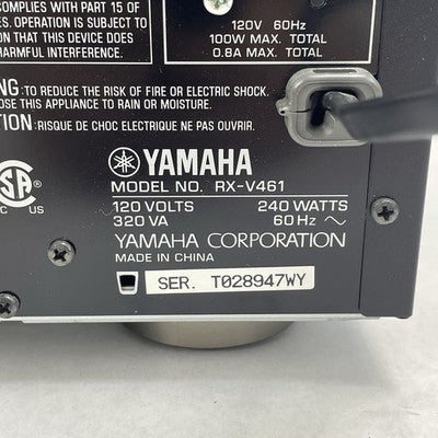 Yamaha RX-V461 Precision Audio Component/AV Sound Receiver Tested