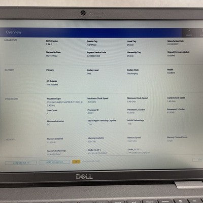 Dell Latitude 3520 15.6" i5-1135G7 2.40 GHz 8 GB RAM No SSD/OS/AC - Worn Keys