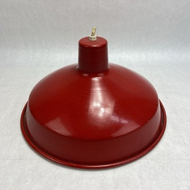 Vintage alminum Red Pendant light 16" Diameter