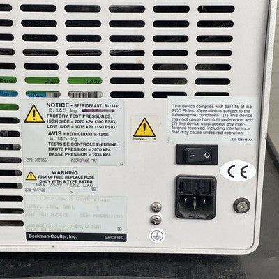Beckman Coulter 365626 Microfuge R Centrifuge w/ F241.5 Rotor