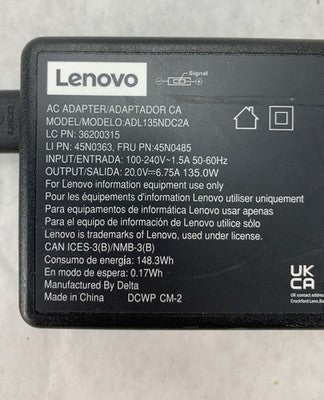 Lenovo ADL135NDC2A 20V 6.75A 135W AC Adapter