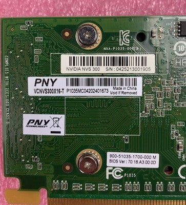PNY Nvidia NVS 300 512MB PCI-E Video Graphics Card