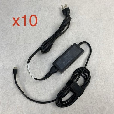 HP TPN-DA15 45W 15V 3A USB-C Tip Charger AC Adapter (Lot of 10)