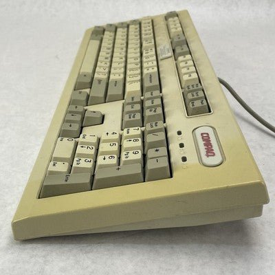 Compaq Enhanced III Vintage Keyboard Yellowed Tested Stuck Key