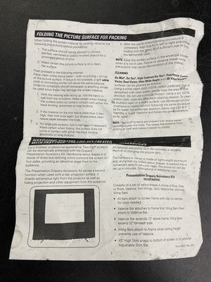 Da-Lite Fast-Fold Deluxe Projection Screen Frame - No Screen - Parts or Repair
