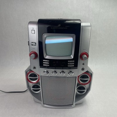 GPX JM258 Portable Karaoke Machine: 5" B&W Monitor CD/CD+G No Mic
