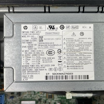 HP ProDesk 400 G1 SFF i3-4130 3.40 GHz 4 GB RAM No HDD/OS