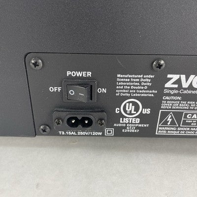 ZVOX 580 Sound Bar Sound Base Cabinet Box Subwoofer Sound System TV Platform Blk