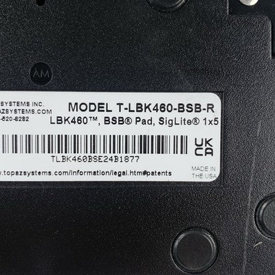 Topaz T-LBK460-BSB-R  USB SigLite LCD 1x5 Signature Capture Pad Tested