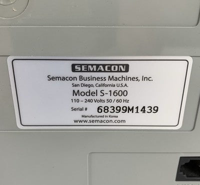 Semacon S-1600 Premium Bank Grade Currency Counter - Parts or Repair