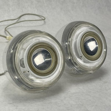 Apple Pro  M6531 Clear Wired Speakers made by Harmon Kardon Untested