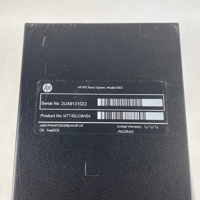 HP RP5 5810 DT i5-4570S 2.90 GHz 4 GB RAM No HDD/OS - Missing Side Panel