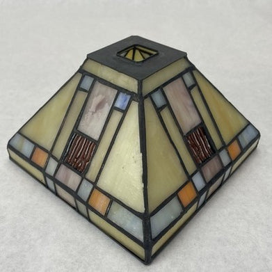 Vintage Tiffany Style Stained Glass Light Shades Pyramid Square