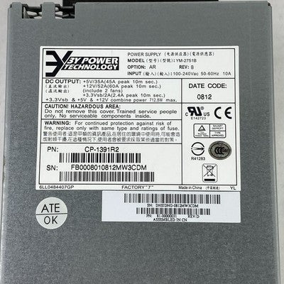 3Y Power Technology YM-2751B CP-1391R2 Power Supply