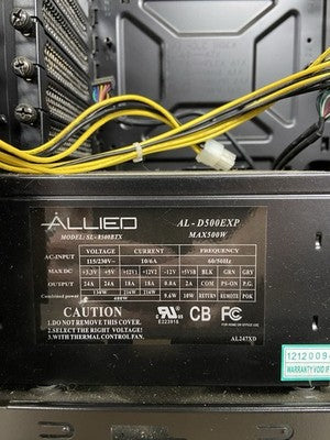 NZXT Phantom 410 Mid Tower Computer Case Allied AL-D500EXP 500W PSU LG UH12NS29