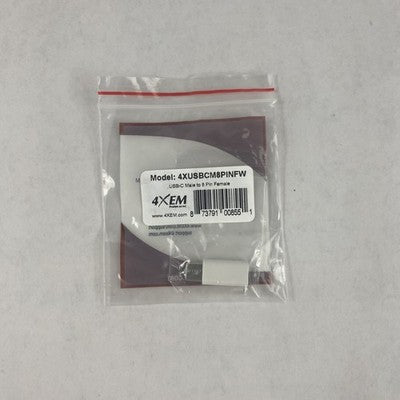 4XEM 4XUUSBCM8PINFW USB-C male To 8 Pin Female Lot of 5