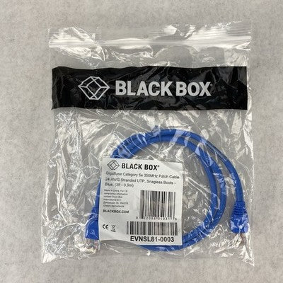 Black Box EVNSL81-0003 GigaBase Cat5e 350MHz 3ft 24AWG Stranded UTP (Lot of 27)