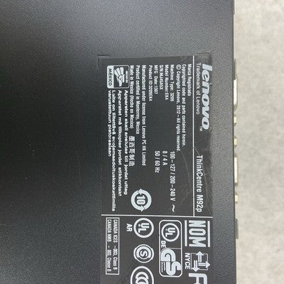 Lenovo ThinkCentre M92P DT Intel Core i5-3770 3.4GHz 4GB RAM No HDD No OS