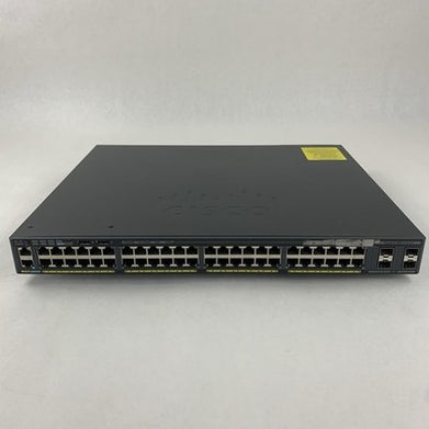 Cisco WS-C2960X-48FPS-L V06 48 Port Gigabit POE Switch w/ C2960X-STACK Tested