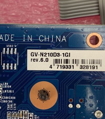 Gigabyte Nvidia GeForce 210 GV-N210D3-1GI Rev: 6.0 1GB DDR3 Graphics Card