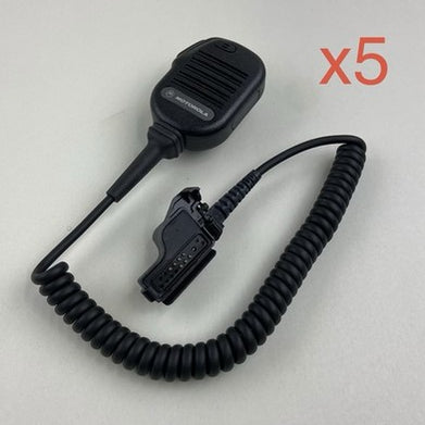 Motorola NMN6193C Standard Remote Speaker Microphone with Coiled Cord - Lot of 5