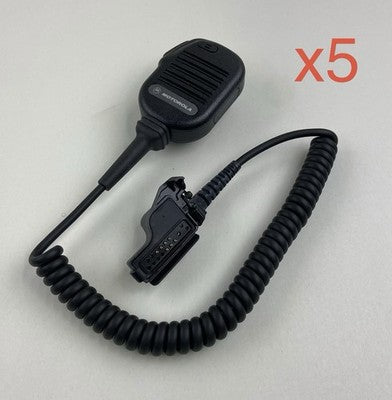 Motorola NMN6193C Standard Remote Speaker Microphone with Coiled Cord - Lot of 5