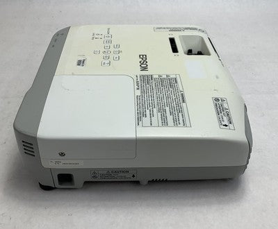 Epson H582A PowerLite 955W Projector 1678 Lamp Hours No Remote - Yellow Display