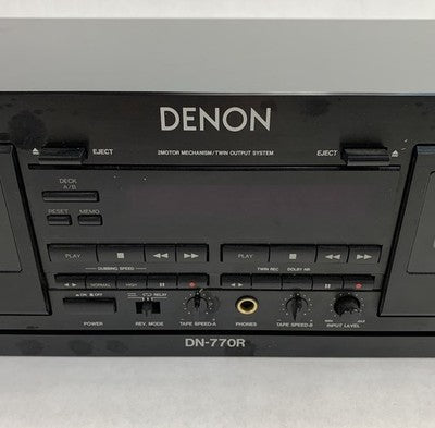 Denon DN-770R Stereo Double Casette Tape Deck - Parts or Repair