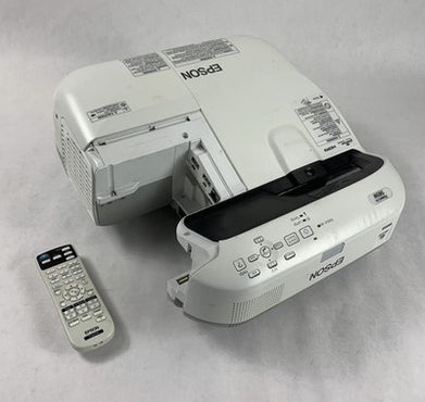 Epson Powerlite 585W H602A Projector 3000 Lamp Hours w/ Remote - Missing Cover