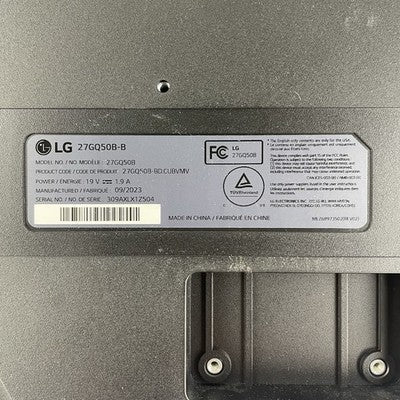LG 27GQ50B 27 Inch Full HD Ultragear Gaming Monitor