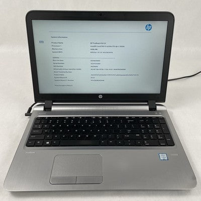 HP ProBook 450 G3 15.6" i5-6200U 2.30 GHz 4 GB RAM No SSD No OS No Batt READ