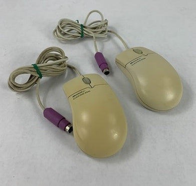Microsoft Gateway IntelliMouse 97599 1.1A PS/2-Wired Ball Mouse (Lot of 2)