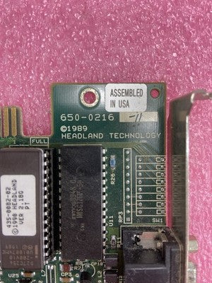 Headland Tech FW2 HT208/A1A4978 ISA Graphics Card VGA