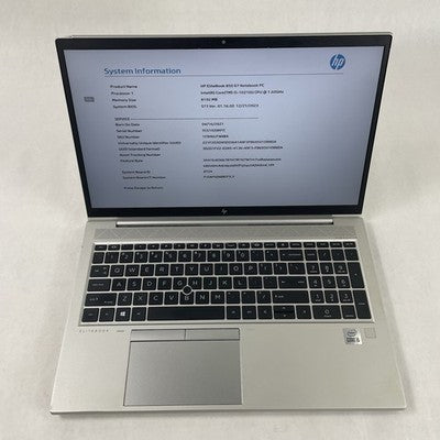 HP EliteBook 850 G7 15.6" i5-10210U 1.60 GHz 8 GB RAM No SSD No OS - Bad Bezel
