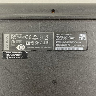 Lenovo Chromebook 100e 81ER 11.6" Celeron N3350 1.10 GHz 4 GB RAM 16 GB Storage