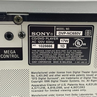 Sony DVP-NC650V CD DVD