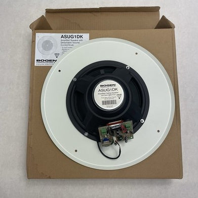 Bogen 1W Self Amplified Ceiling Speaker White ASWG1DK UPC 765368310269