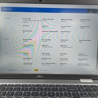 Dell Precision 3561 15.6" i5-11500H 2.90GHz 16GB RAM Quadro No SSD/OS/AC - READ