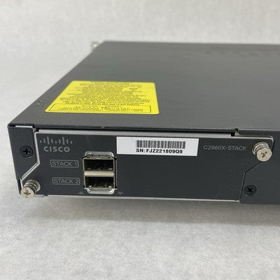 Cisco Catalyst WS-C2960X-48FPD-L 48-Port Gigabit Managed PoE+ V08 - Tested