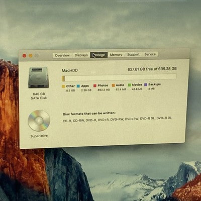 Apple A1225 iMac 24" 2009 Core 2 Duo 4GB RAM 640GB HDD os10.11.6 - Hinge Issue