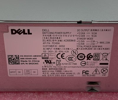 Dell AC260EBM-00 052CKC 260W Switching Power Supply
