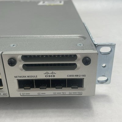Cisco Catalyst WS-C3850-48U-S V06 48 Port Switch Tested w/C3850-NM-2-10G 2x PSUs