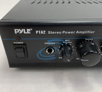 Pyle PTA2 2x40W Stereo Power Amplifier - Power Tested